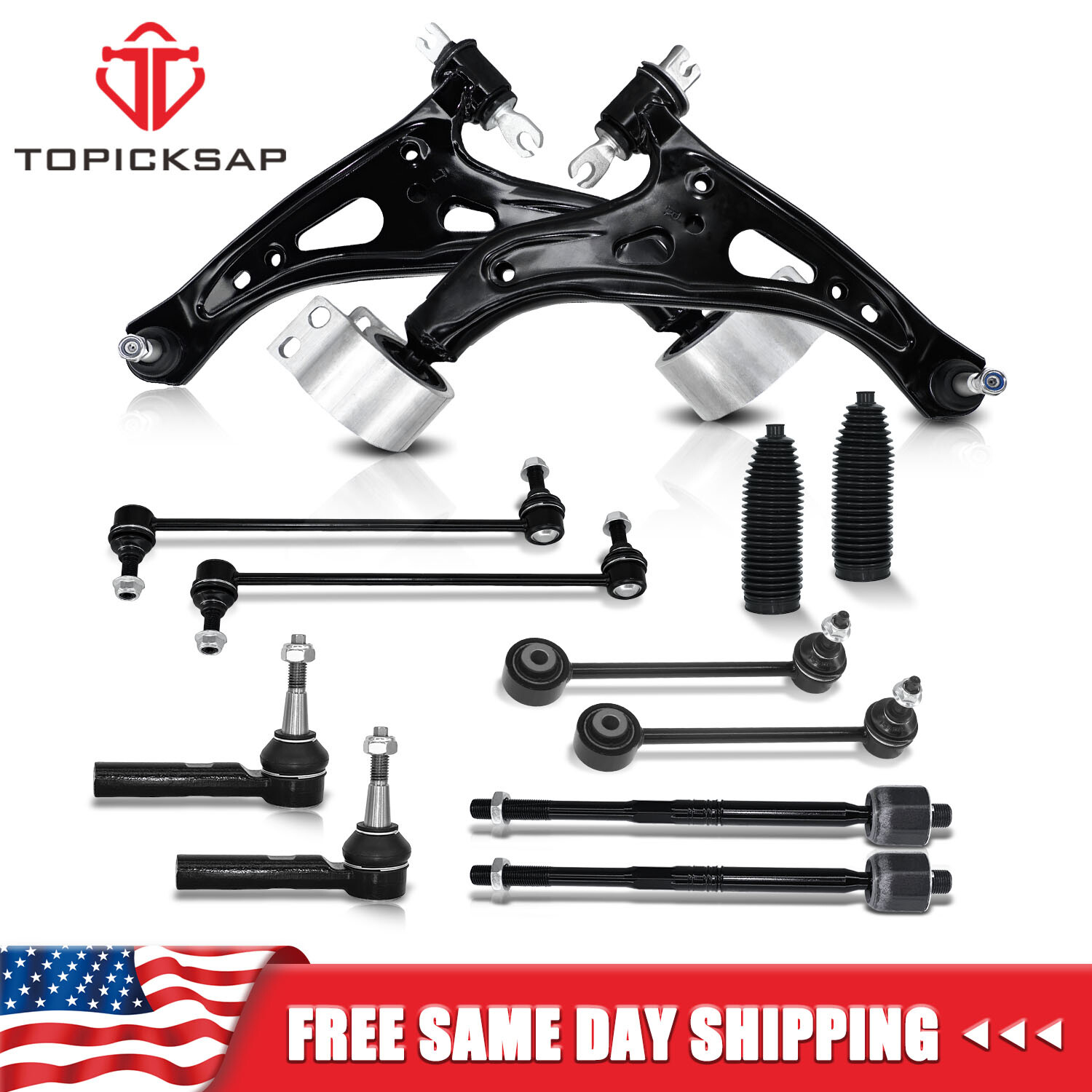 12Pcs Front Lower Control Arms Steering Suspension Kit 2018-2020 Equinox Terrain