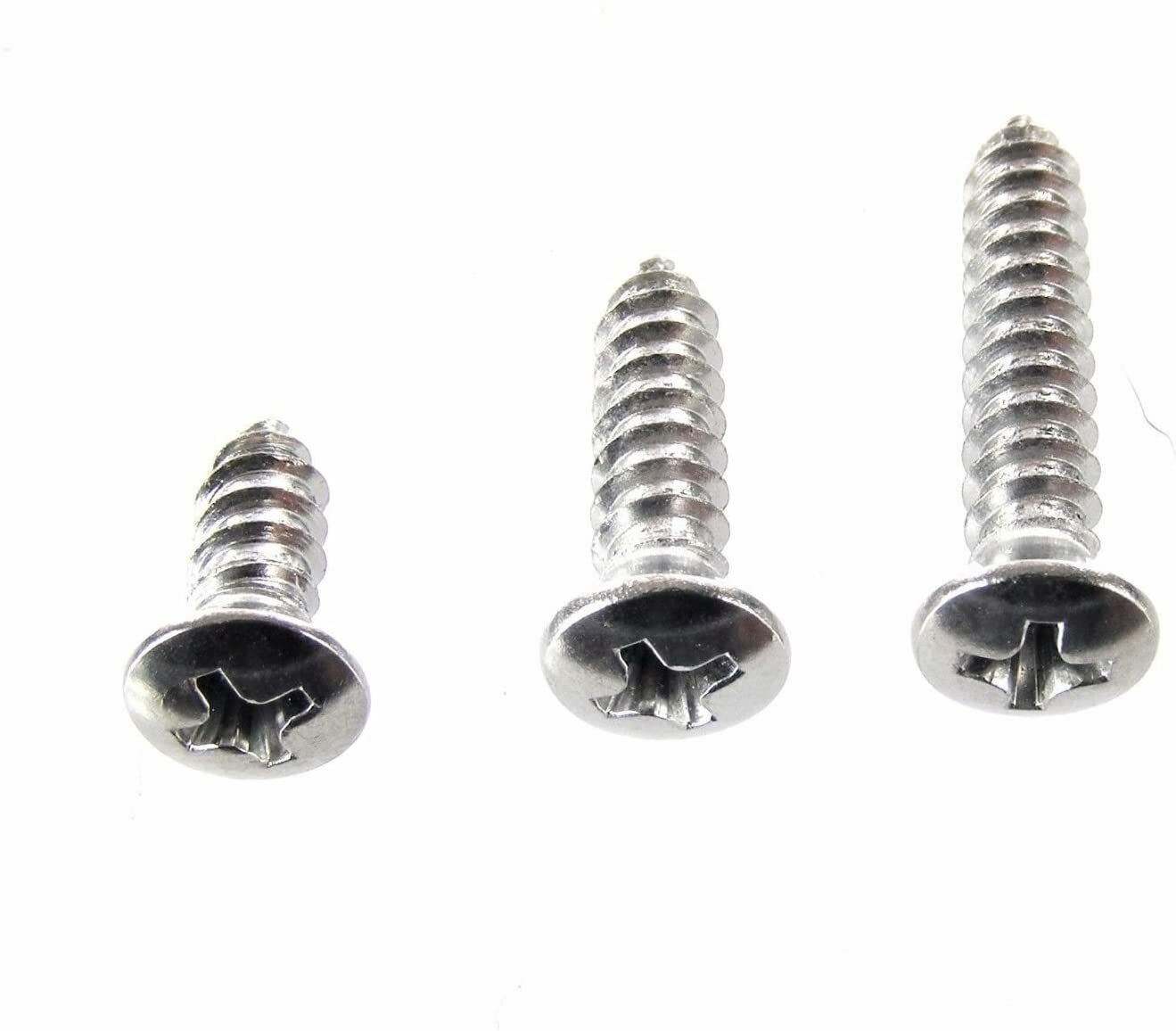 Phillips Oval Head Screws #10 x 1/2 to 1″ Long #8 Head Qty-75 #2090 (2044-2046)