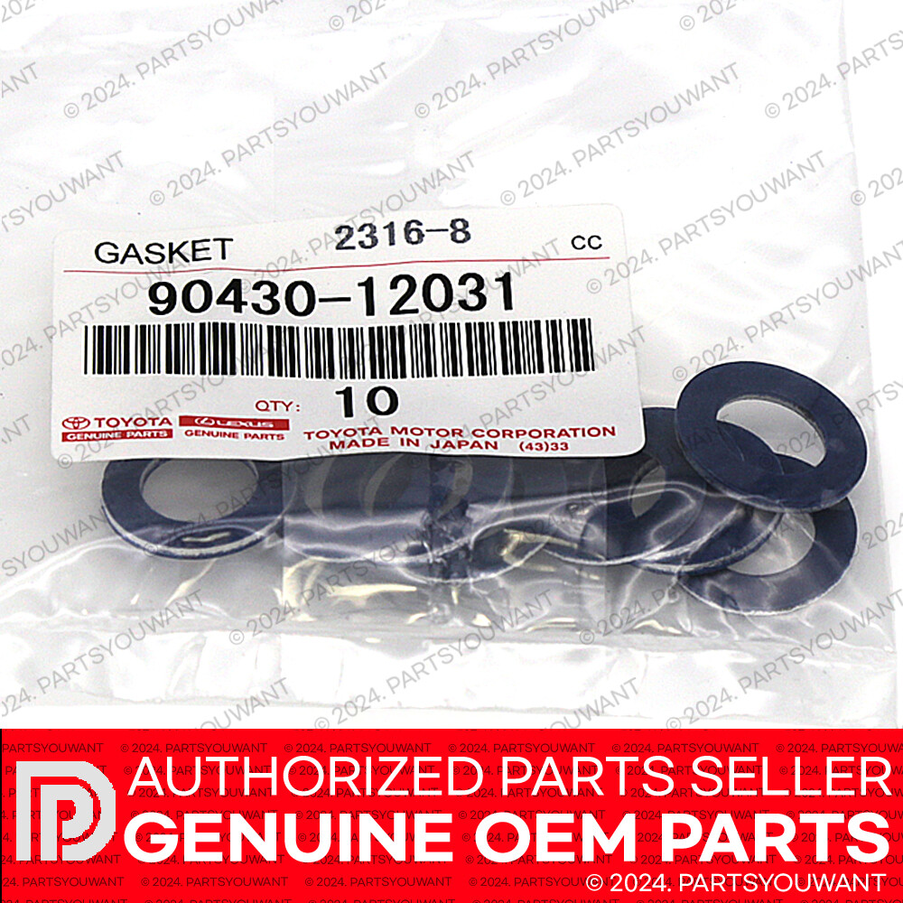 Genuine Toyota Lexus OEM Oil Drain Plug Washer Gasket 90430-12031 [ Set of 10 ]