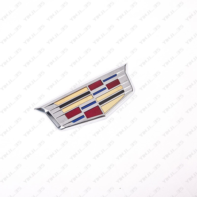 2PCS Silver Color Cadillac Logo Car Front&Rear Badge Emblem for XTS CT6 XT5 ATS