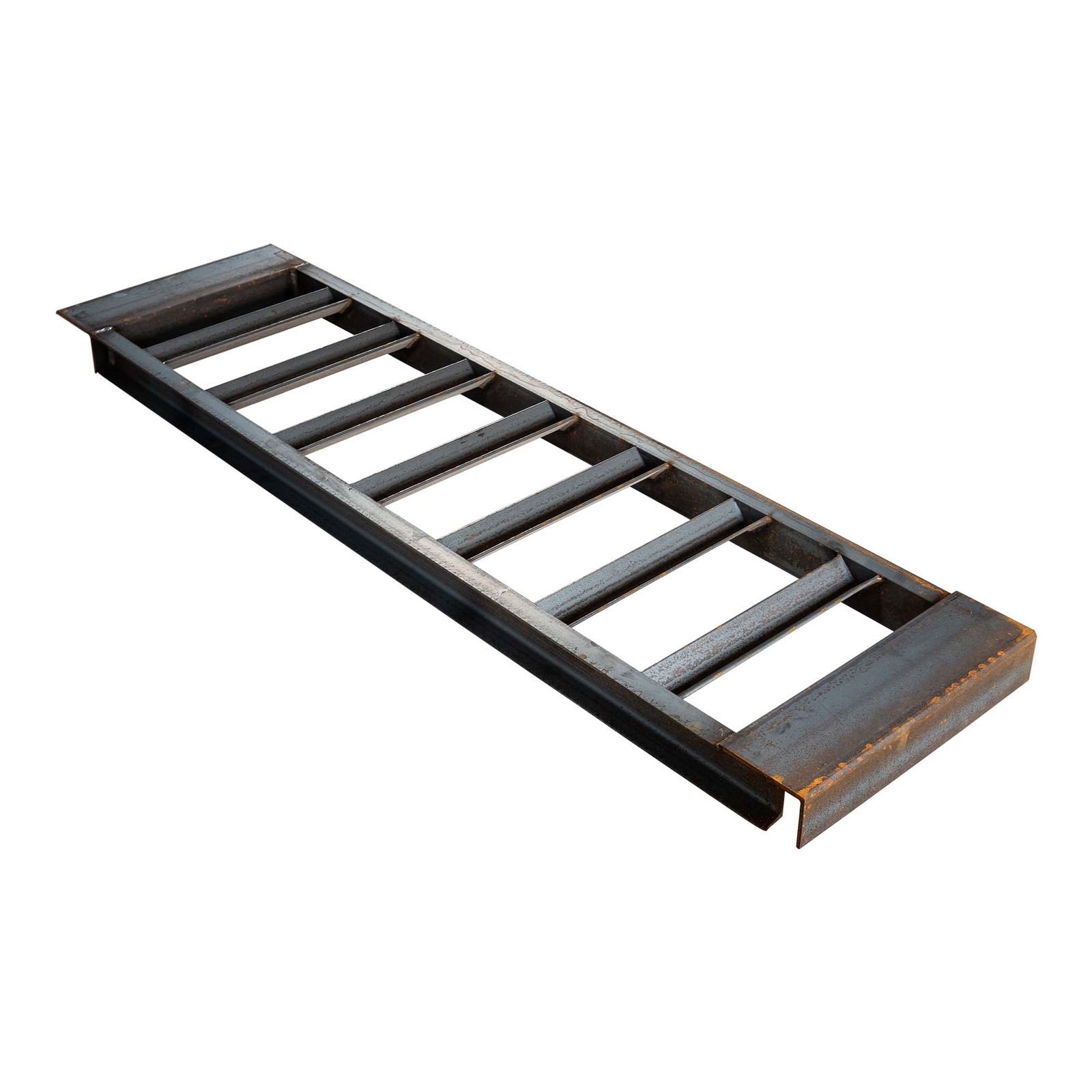 Single 4″ Channel Heavy Duty Steel Loading Ramp (10,000 lb Capacity) – Unpainted