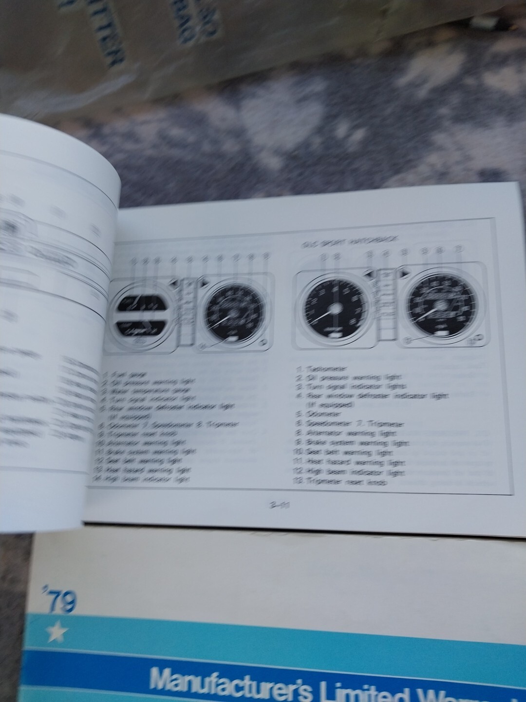 1979 Mazda GLC owner’s manual manufacturer limited warranty and service book