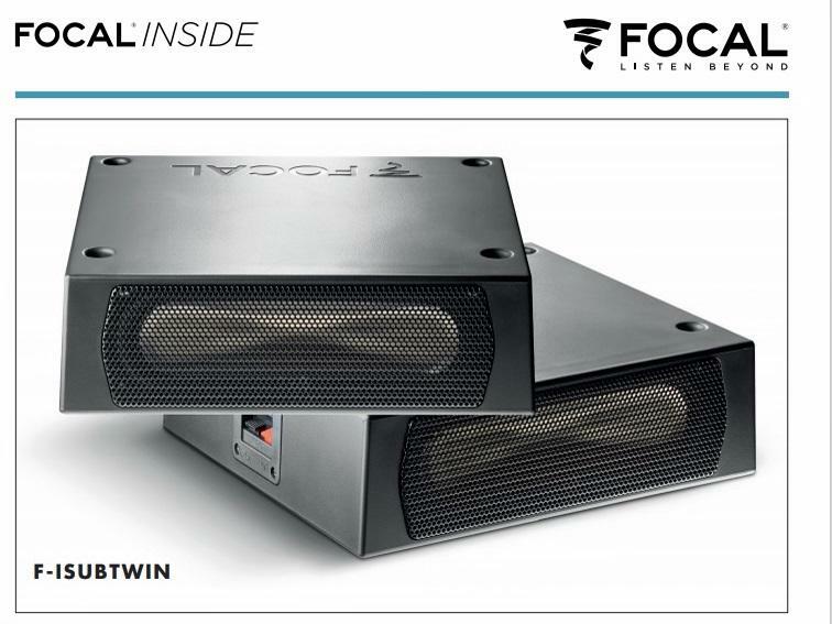 Focal Inside ISUB TWIN Subwoofer Pair Under Seat Passive Subwoofer 2 x 200 Watts