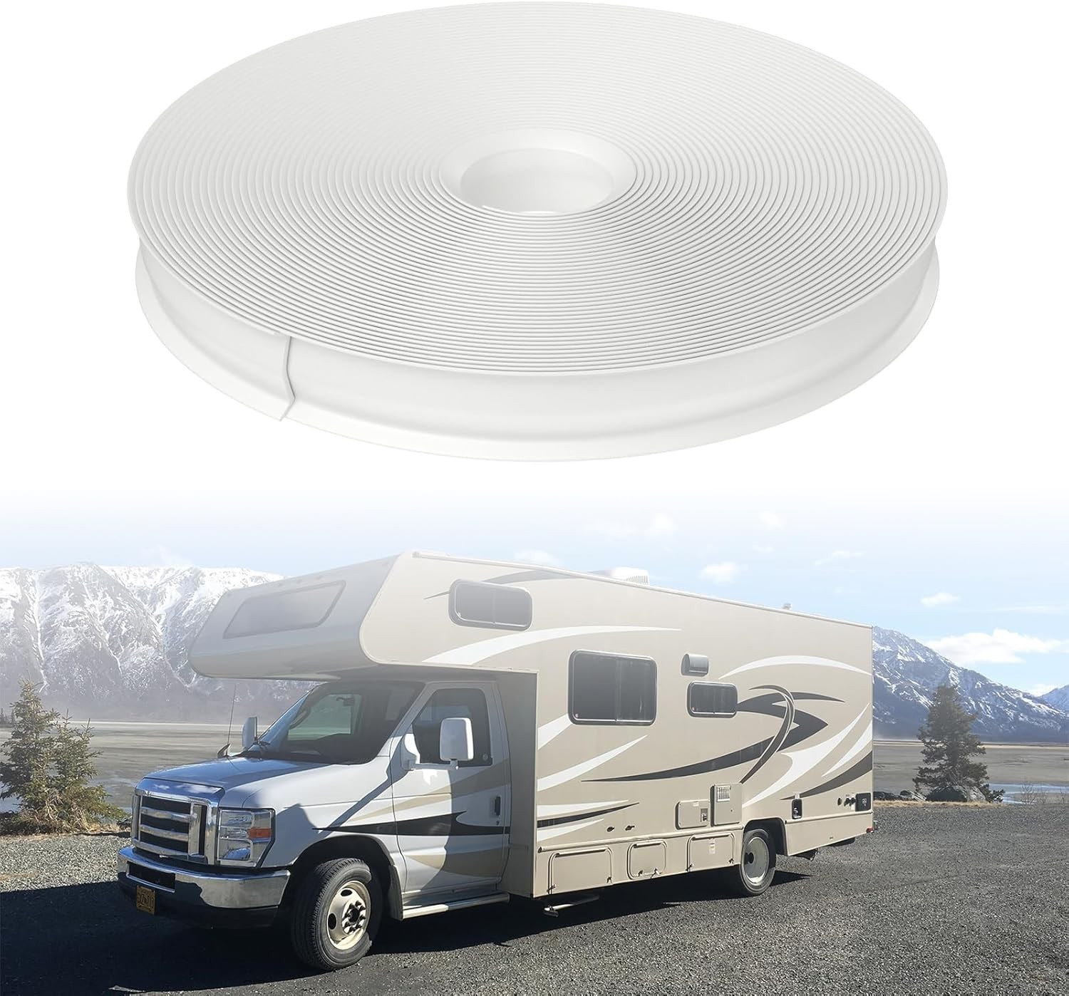 Easy Install 0.875” Heavy-Duty Vinyl RV Trim – 25 ft for Enhanced Appearance