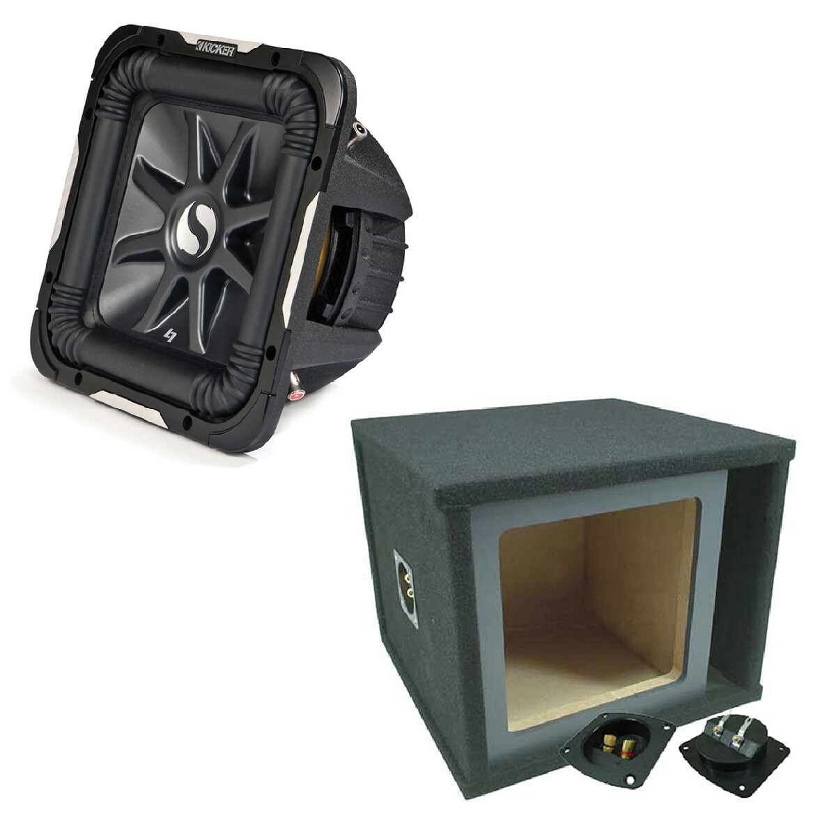 Kicker 11S15L74 Solobaric L7 Subwoofer Single 15″ Custom Vent Sub Enclosure Box