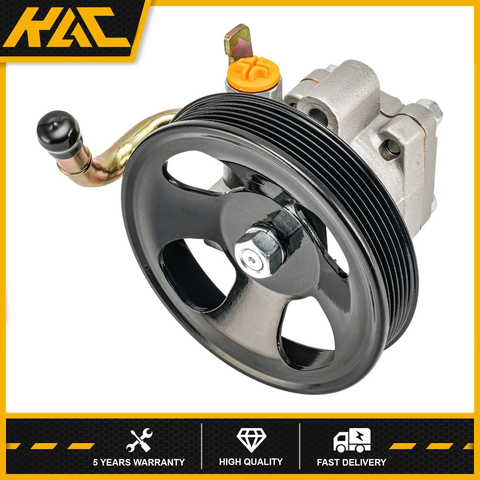Bolt On Pulley Power Steering Pump Aluminum Iron For 2001-2006 Hyundai Santa Fe