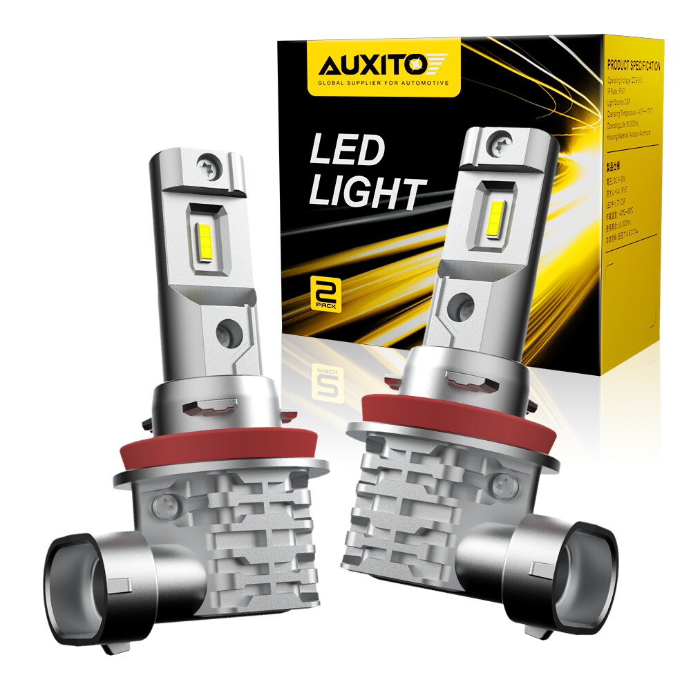 AUXITO H11 H8 H9 LED Headlight Kit High Low Beam Bulbs Super Bright 6500K White