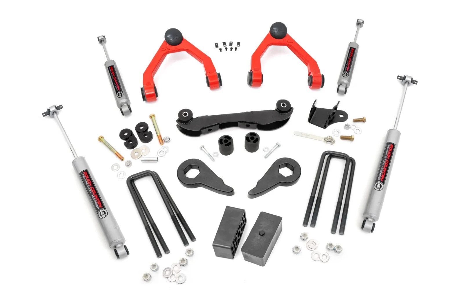 Rough Country 2-3″ Lift Kit N3 Shocks for 88-98 Chevy GMC 1500 Pickup & SUV 4WD