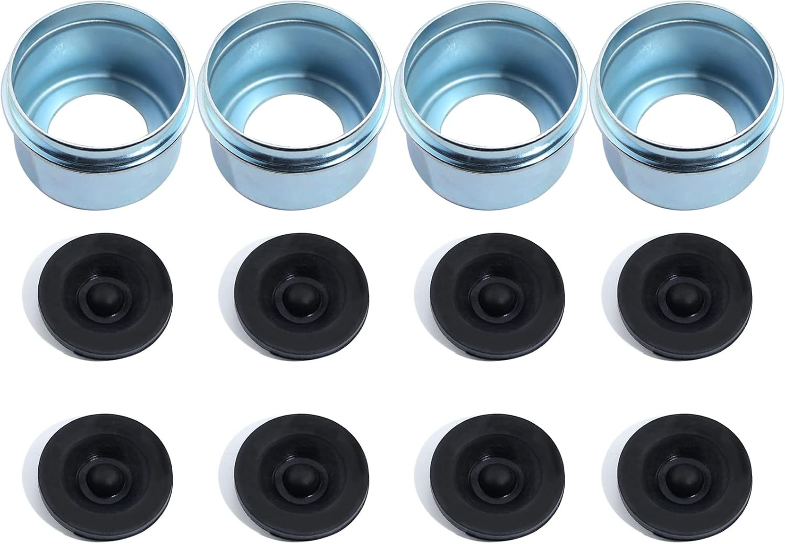 Trailer Hub Cap 1.98 Inch Dust Cover for 2000 to 3500 Pound Axles, Steel, Grease