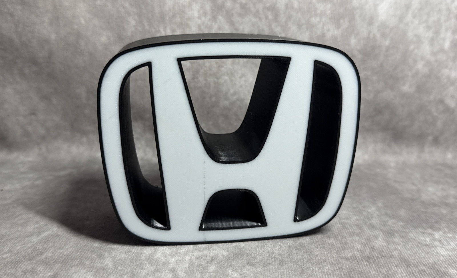 3D Honda Logo 5×4 Desktop Display Sign 3D Printed PETG Black White