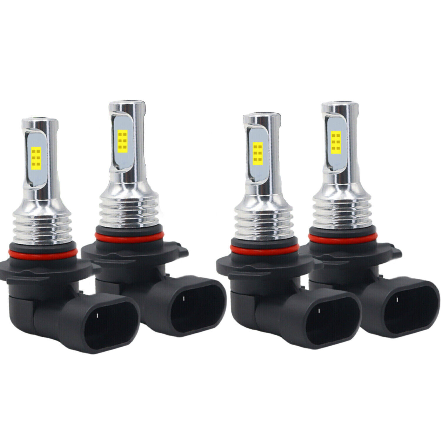 9005 9006 LED Headlights Kit Combo Bulbs 6500K High Low Beam Super White Bright