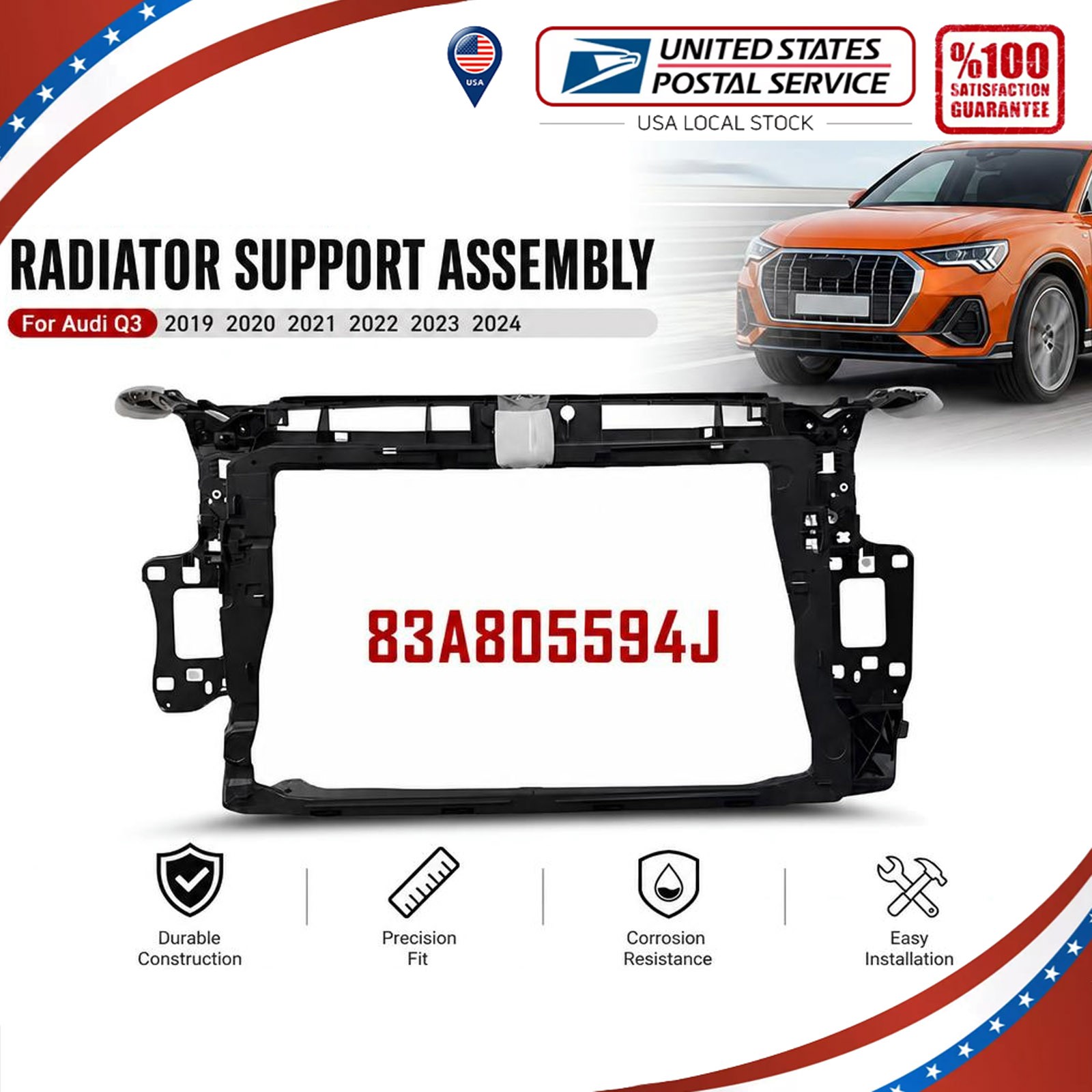 83A805594J Radiator Support Assembly For Audi Q3 2019 2020 2021 2022 2023 2024