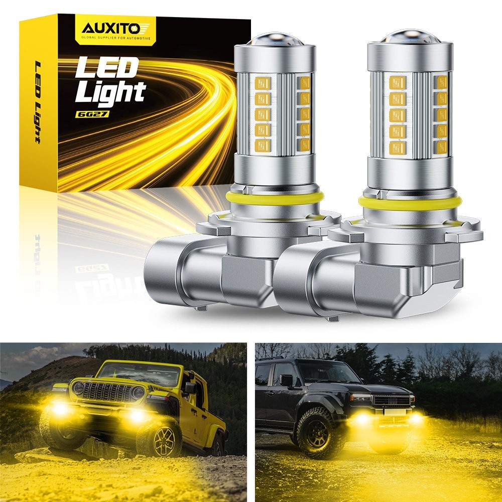 AUXITO LED Fog Driving Light 9006 HB4 Yellow Super Bright Bulb Canbus Error Free