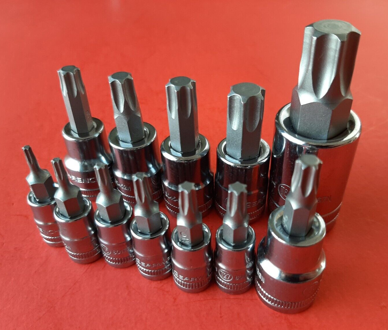 NEW GearWrench 12 Piece Torx Bit Socket Driver Set T8 thru T60