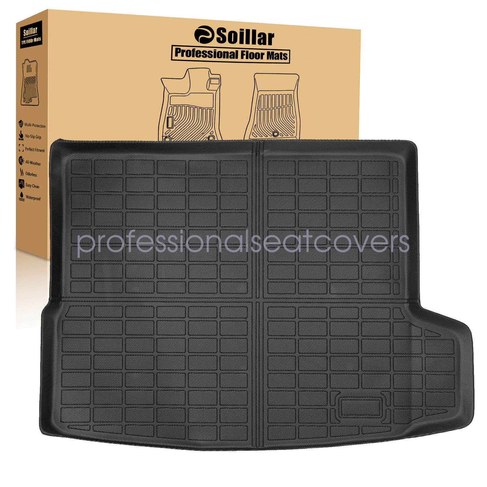 For 2016-2025 BMW X1 U11 Cargo Trunk Liner Cover Floor Mat TPE All Weather Black