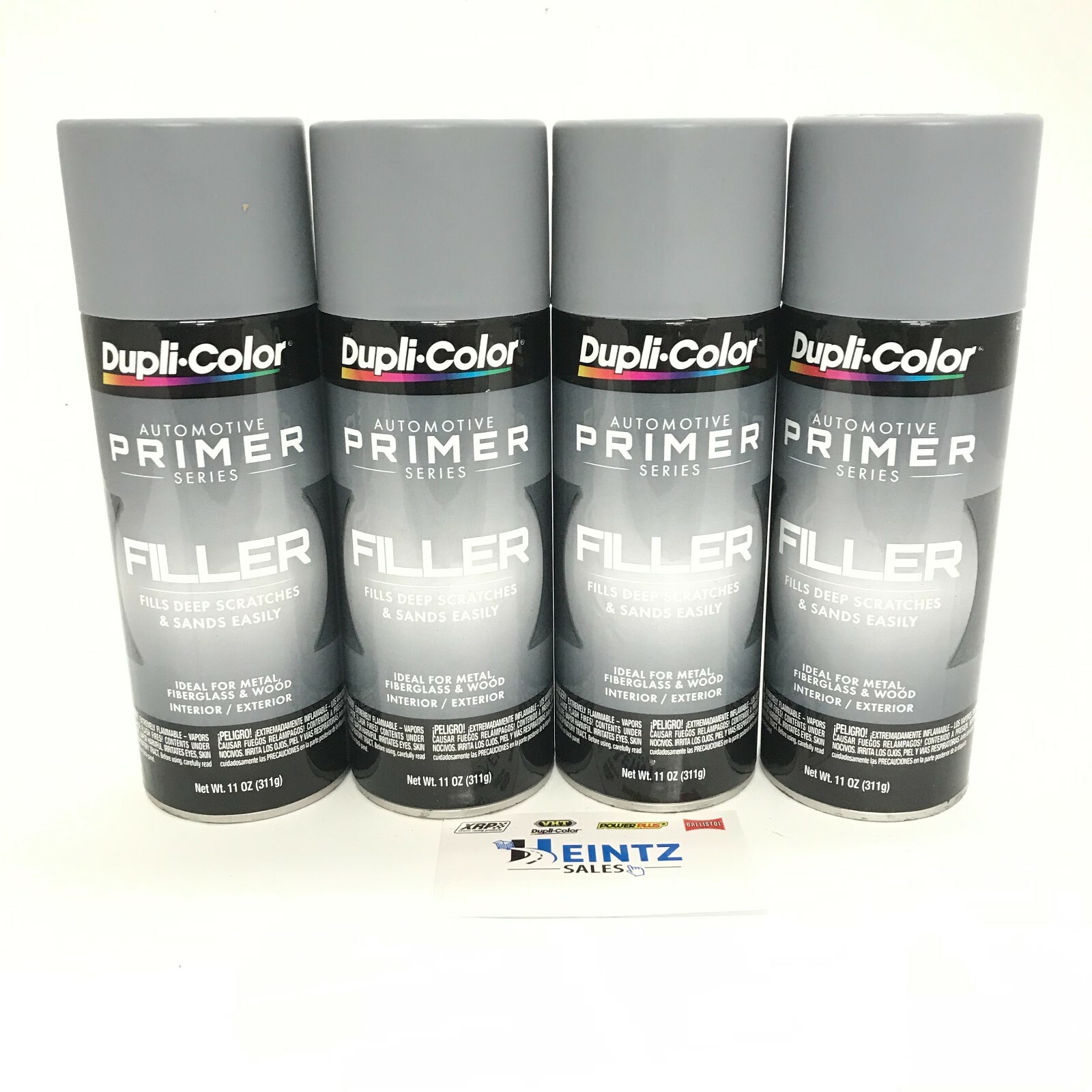 Duplicolor FP101-4 PACK Gray Filler Primer – 11 oz Aerosol Can
