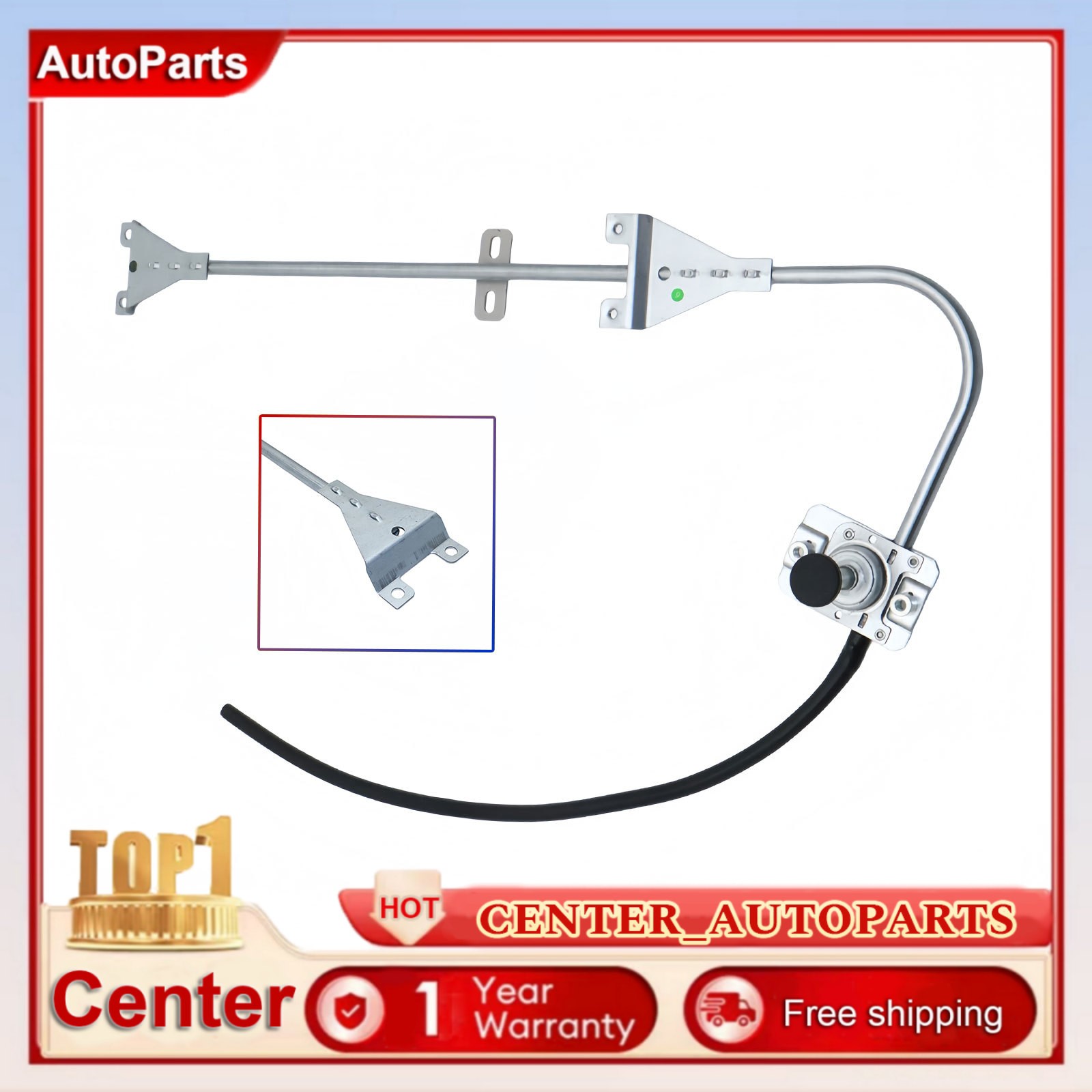 Fits PETERBILT 348 349 357 359 362 378 379 385 Front LH Manual Window Regulator