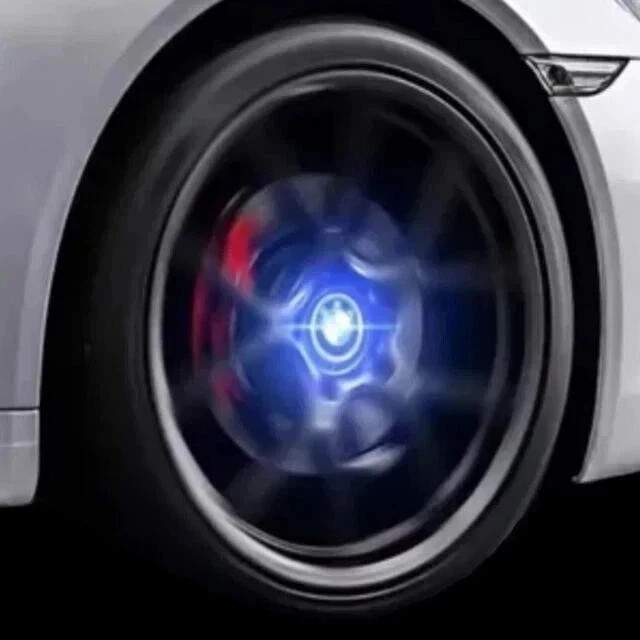 4PCS black 62mm Self-Powered Floating Wheel Hub Light Caps for Lexus