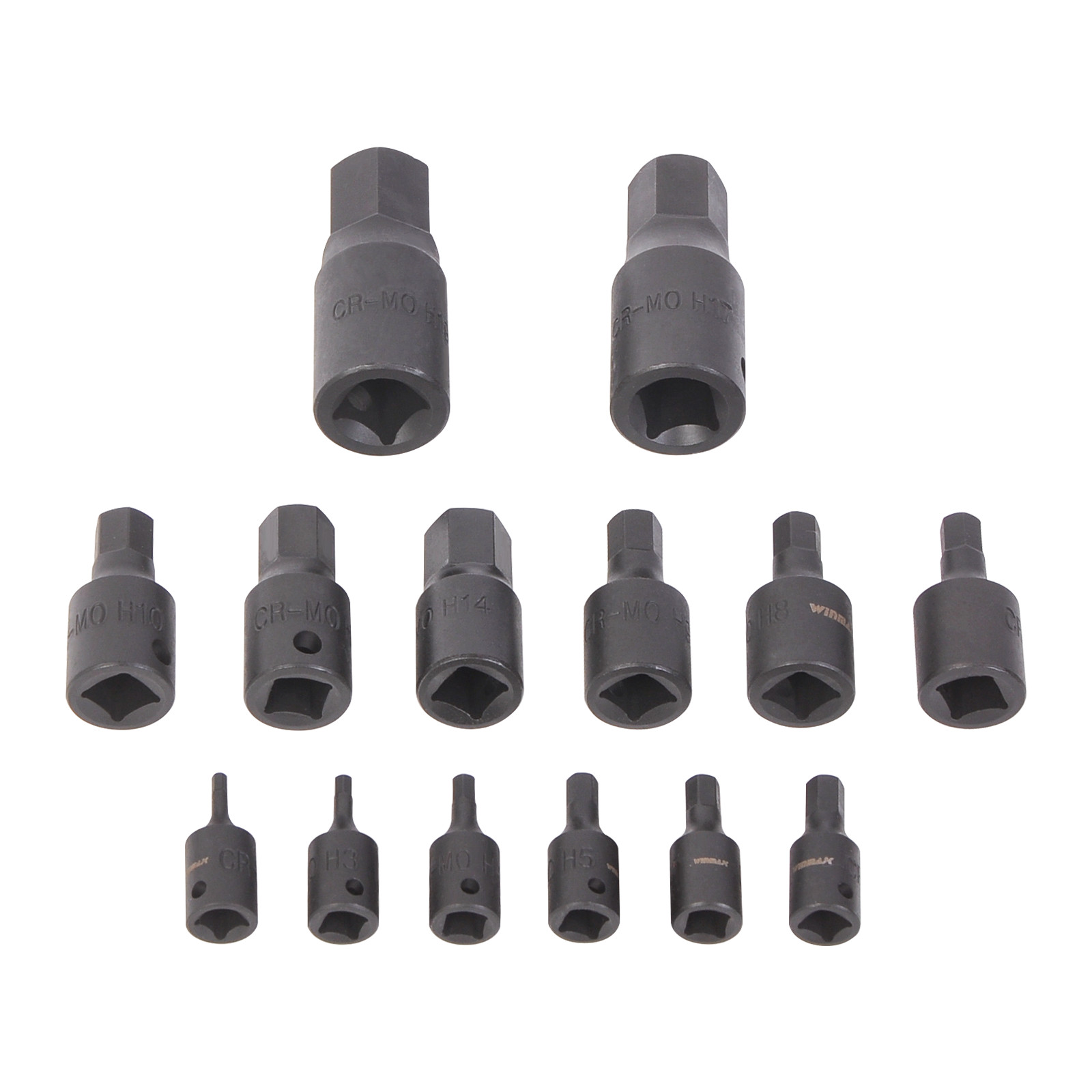 Impact Socket Hex Bits Metric Set Air Allen 1/4″ 3/8″ 1/2″ Driver Auto Tool 14pc