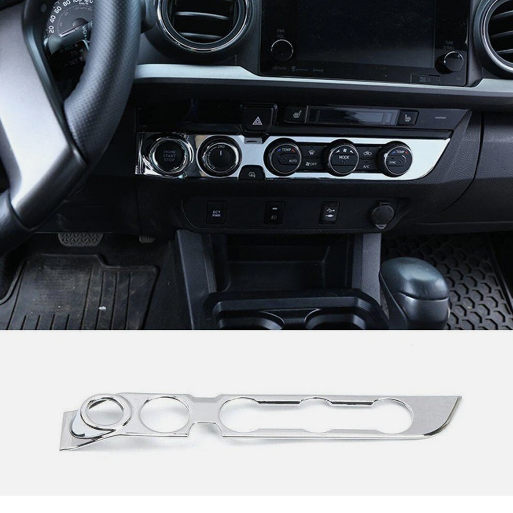 Chrome ABS Air Condition Adjust Switch Button Trim For Toyot@ Tacom@ 16-22 High