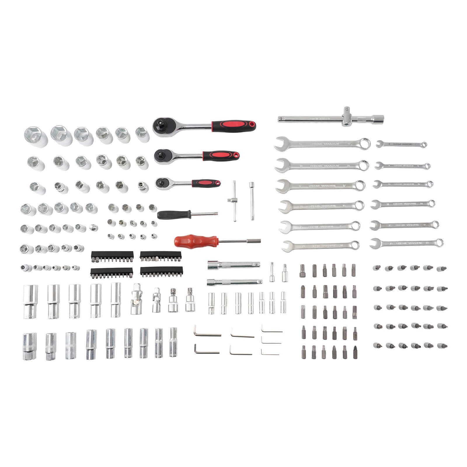 216PCS Mechanic Socket Ratchet Wrench Set 1/4 3/8 1/2 DR Tool Kit