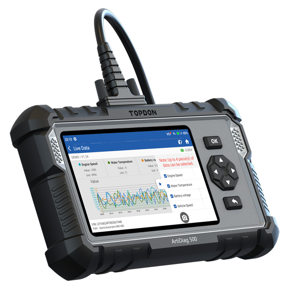 ⭐TOPDON ARtidiag500 OBD2 Scanner ABS SRS Diagnostic Oil/SAS/BMS Reset