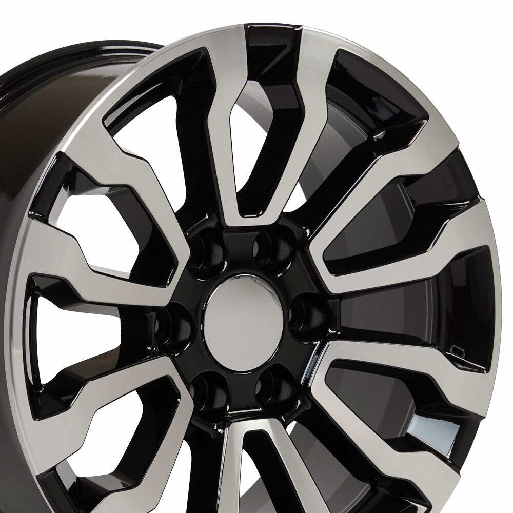 18″ Machined Black 5909 Wheel Fits GMC Yukon Sierra 18×8.5 Rim RT5