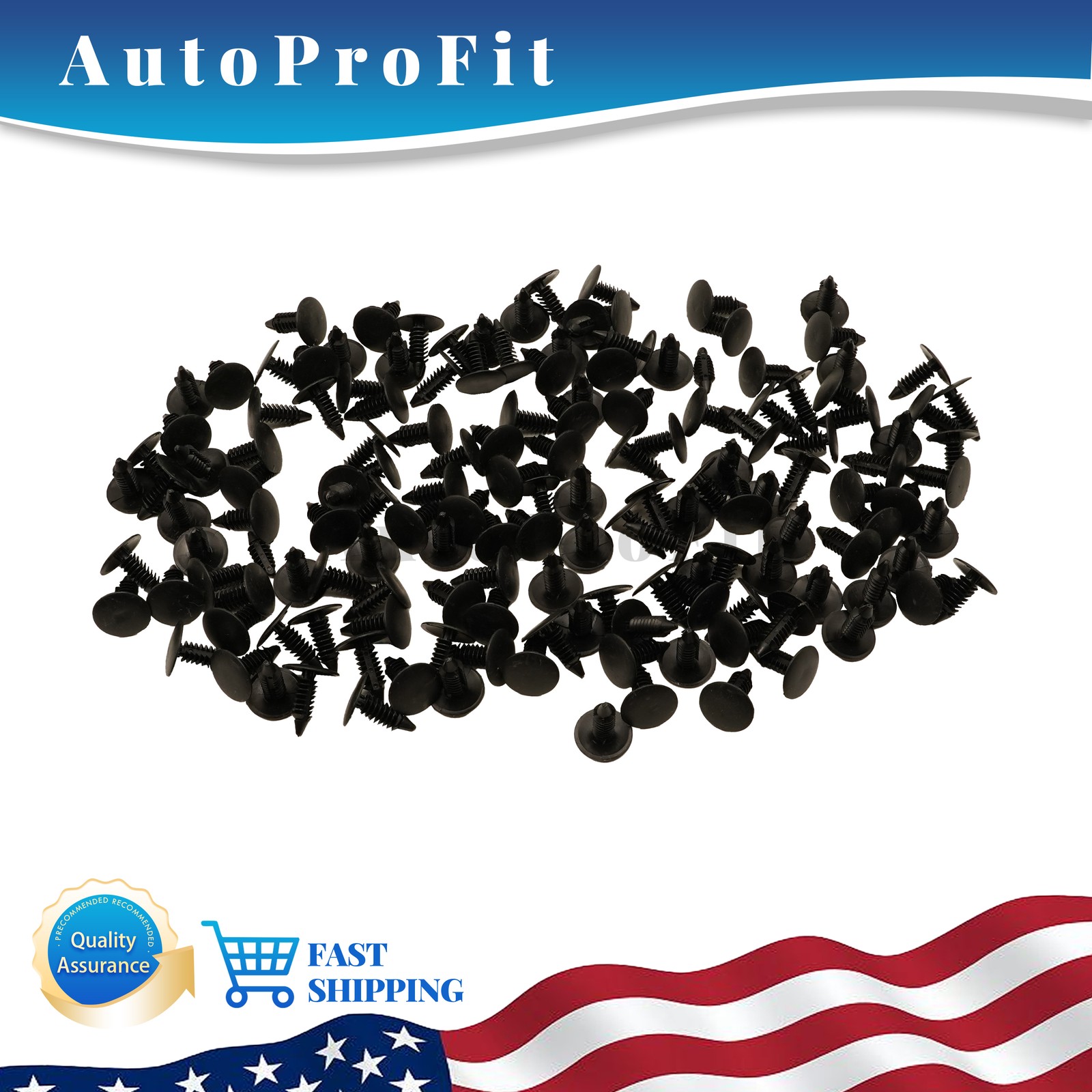 150x Push Pin Auto Car Bumper Fastener Clips Hole Plastic Rivets Retainer Fender