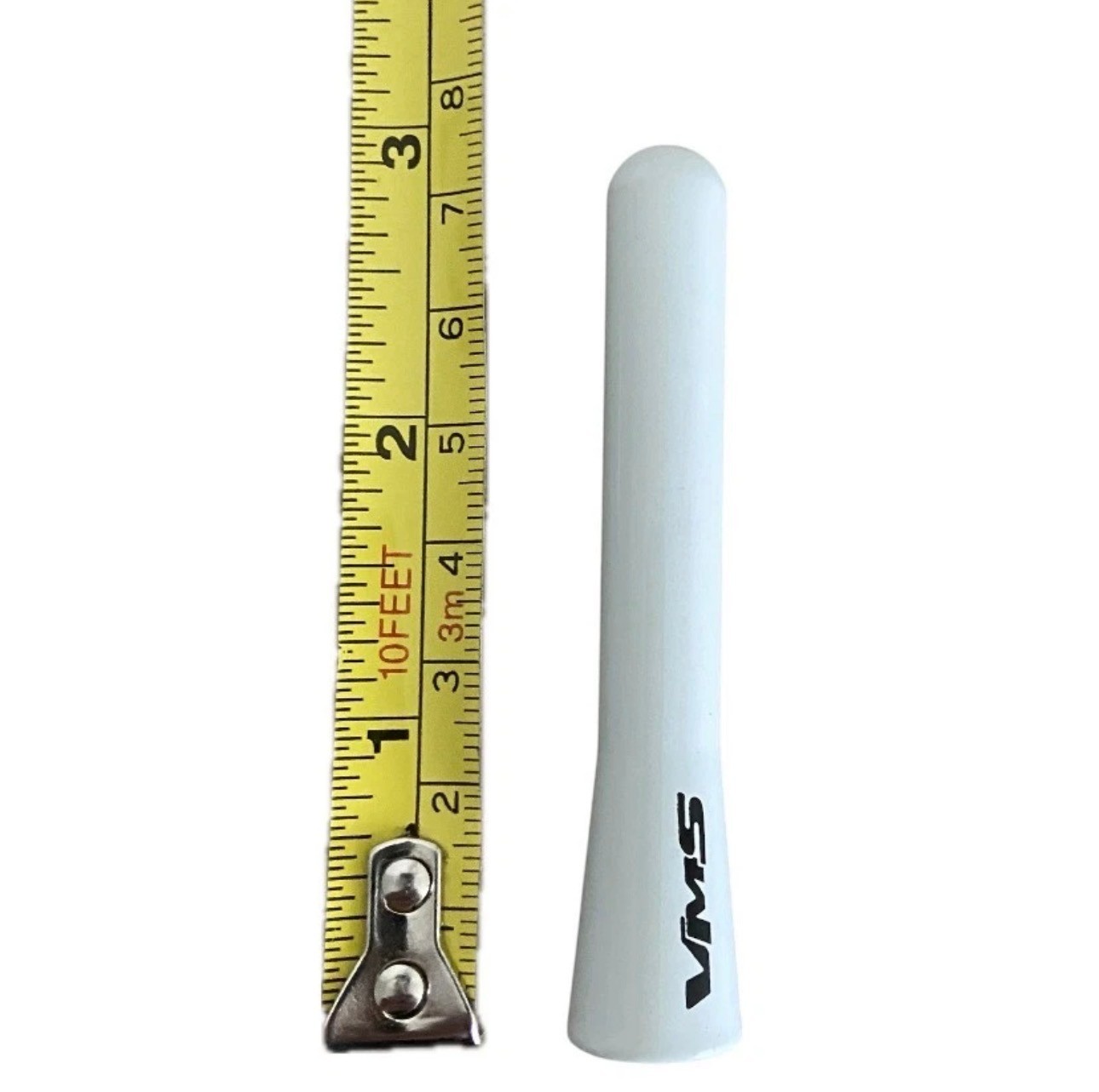 VMS White Antenna 3 Inches Short for Jeep Renegade and All Jeep Vehicles