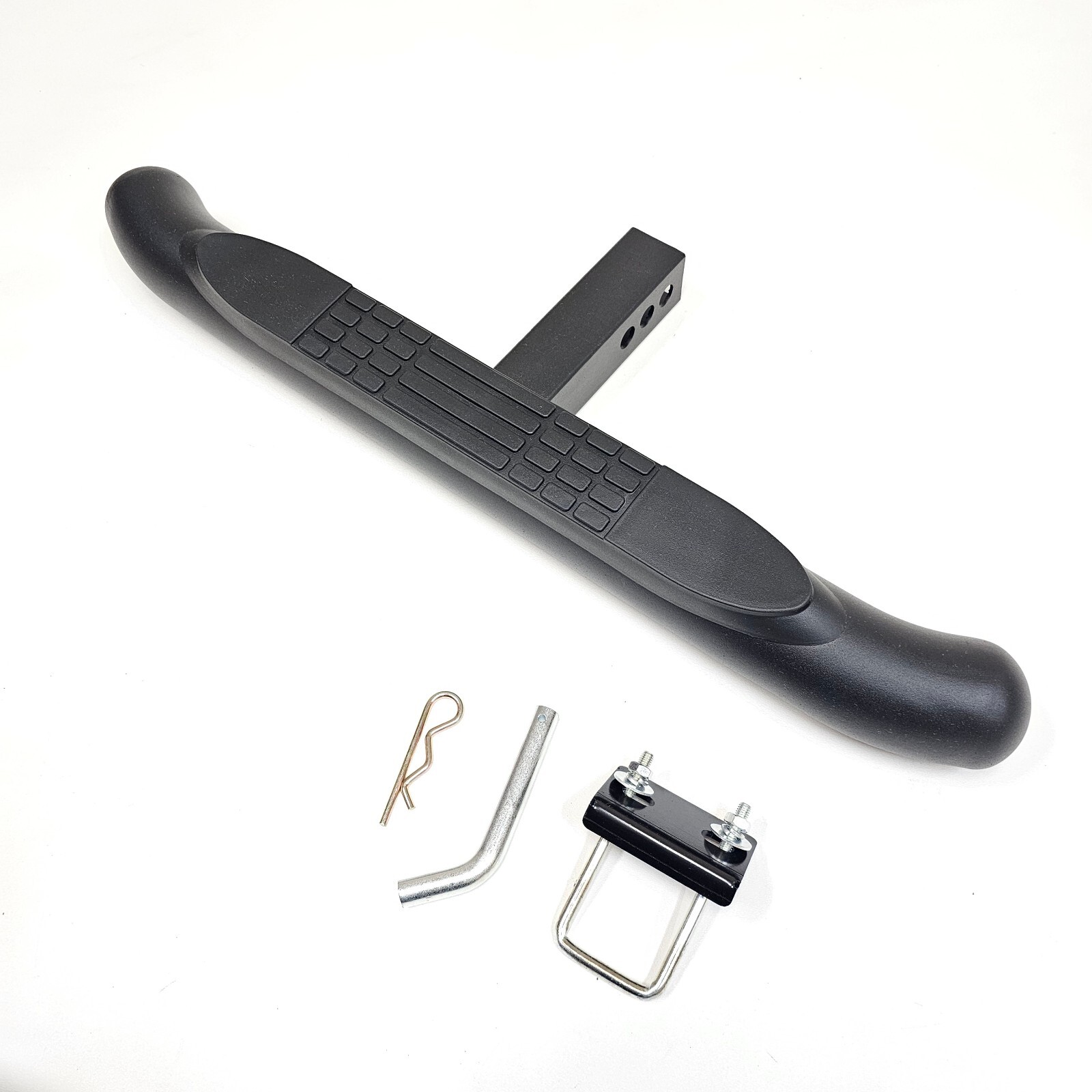 30″ L 2″ Receiver Trailer Tow Hitch Bar 3″ Round Curved Black Truck Universal