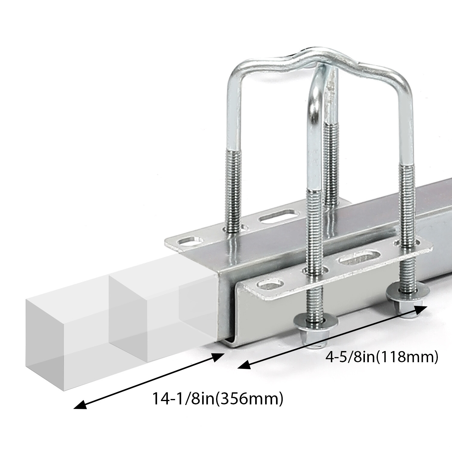 Pair 60″ Boat Trailer Zinc-Plated Guide On Post Kit With PVC Poles Covers Black