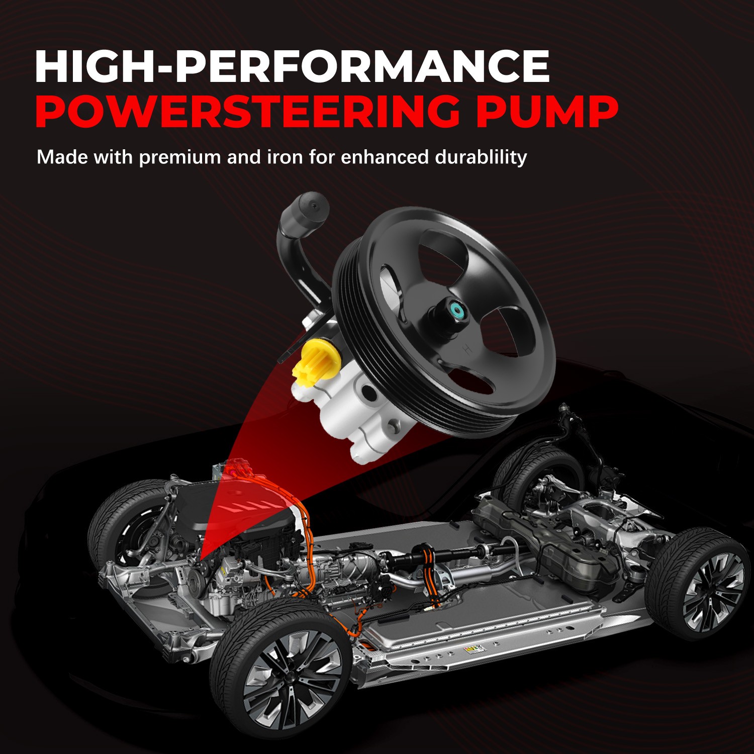 1pc Power Steering Pump for Hyundai Santa Fe 2001-2006 V6 2.7L 21-667 5710026100