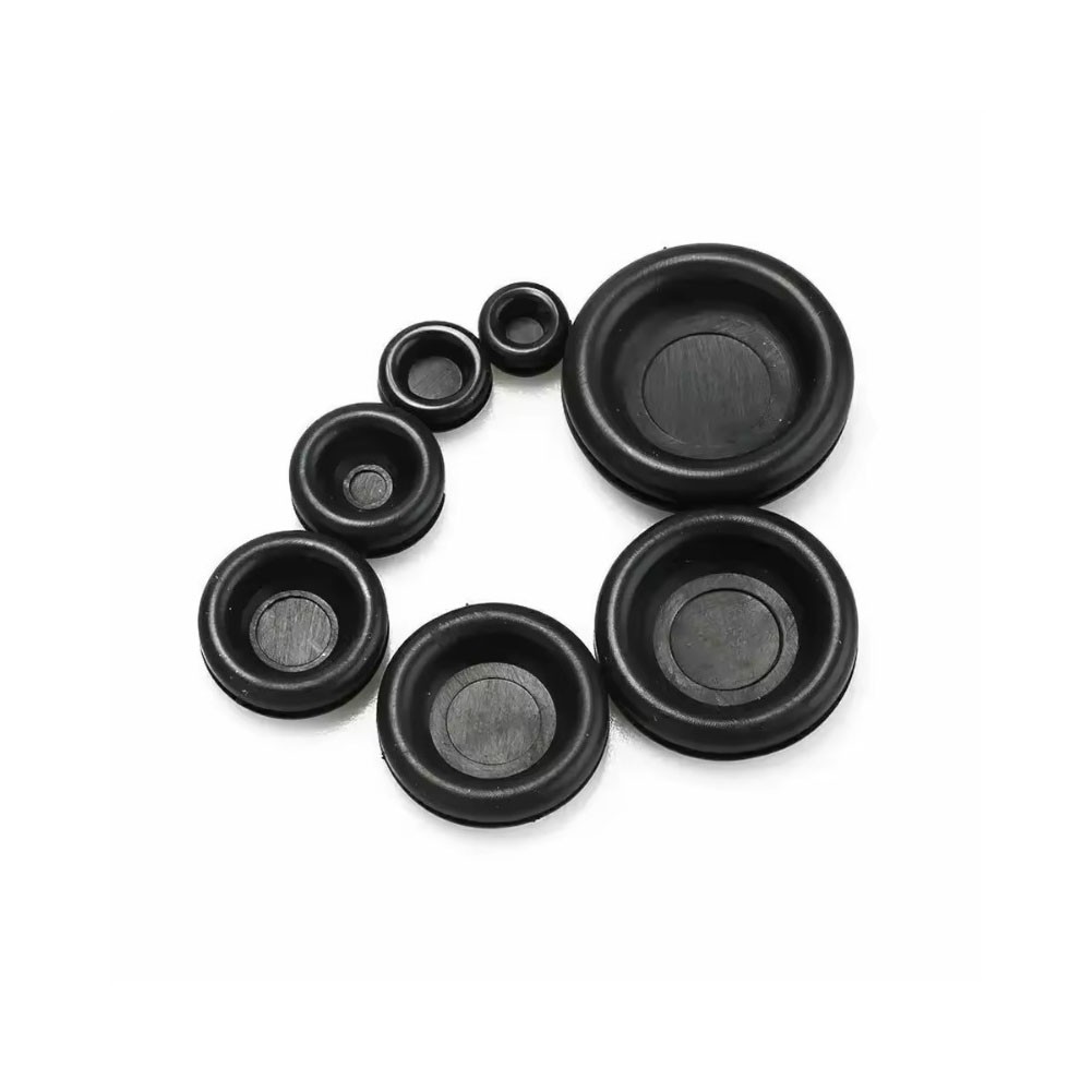 170Pcs 7 Sizes Rubber Grommet Kit Electrical Wire Gasket Solid Hole Plugs Repair