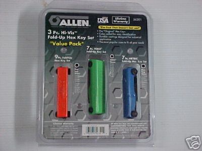 3pc. Hi-Vis Fold Hex Key Set 56301