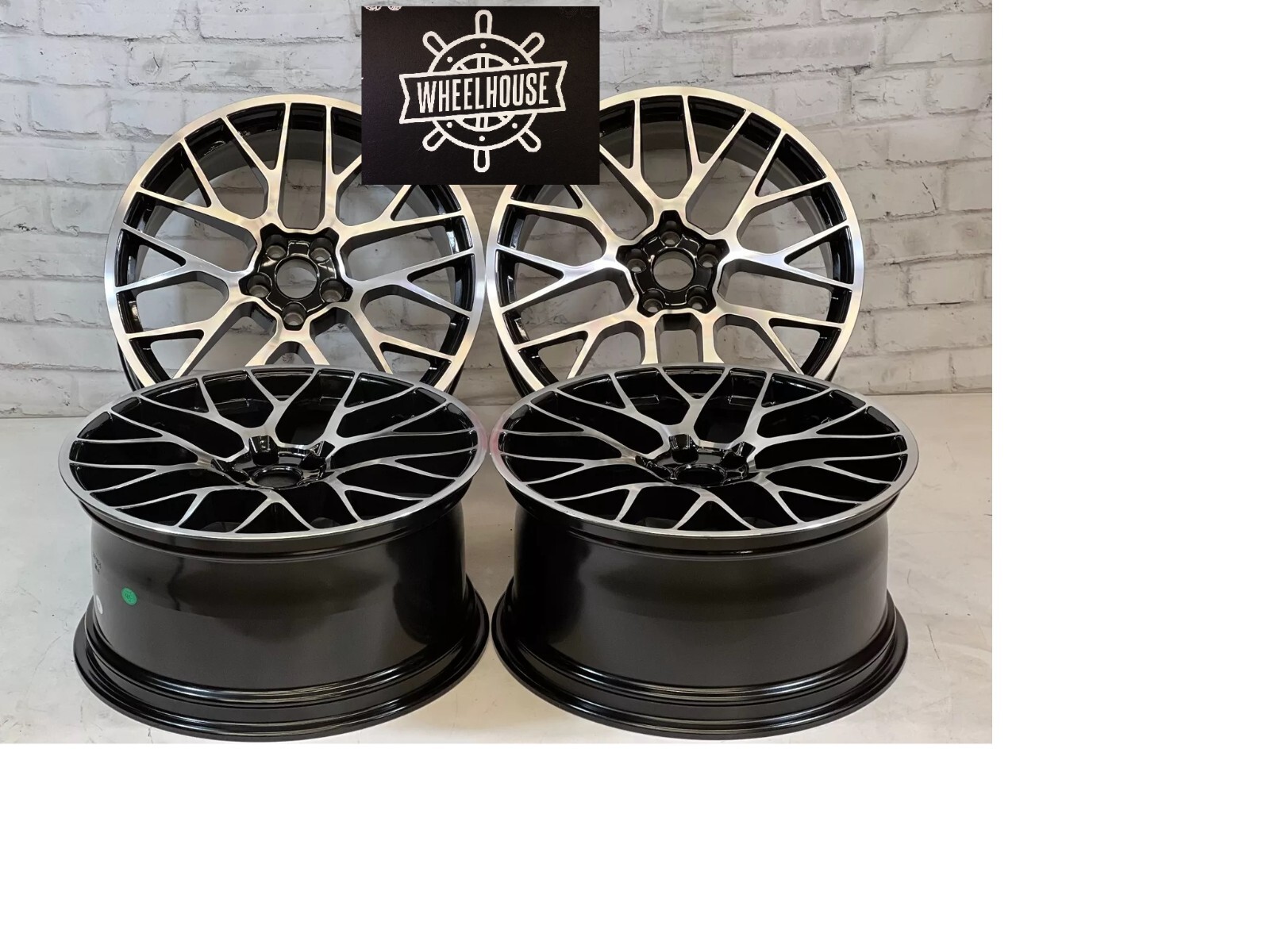 20×9.5 20×11 PORSCHE PANAMERA WHEELS BLACK MACHINE RIMS 5×130 4S GTS E-HYBRID