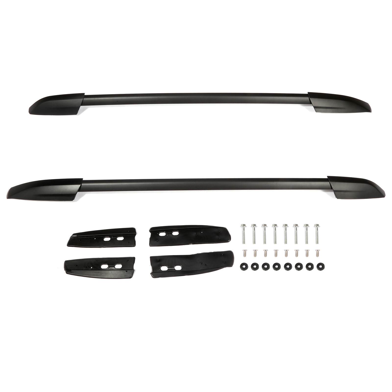 For 2008-2013 Toyota Highlander Roof Rack Side Rails Luggage Carrier Black Bar
