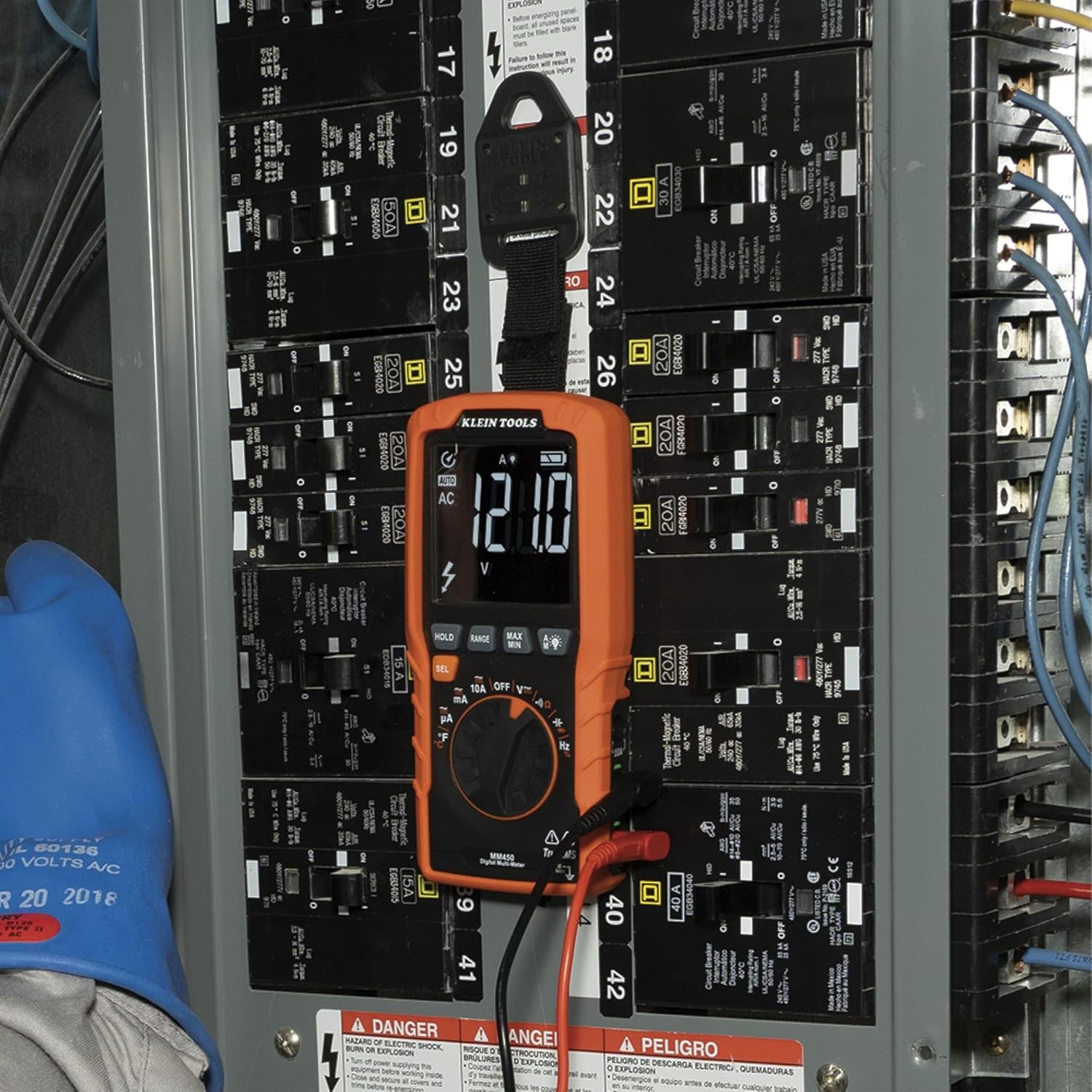 MM450 Slim Digital Multimeter Reverse Contrast Display with Lead Alert