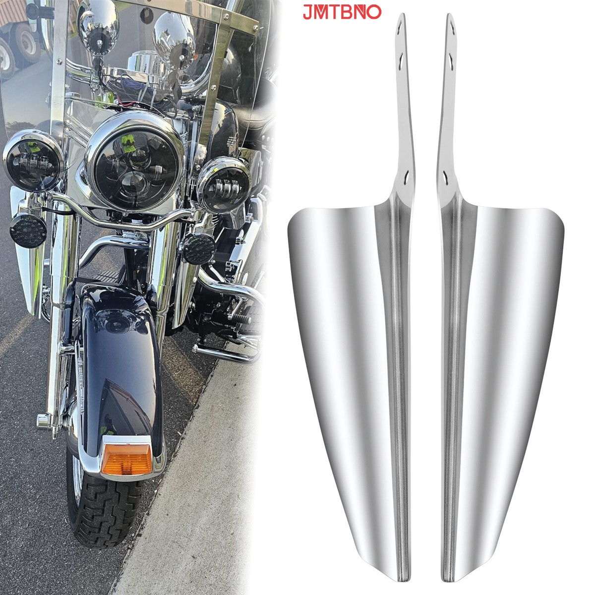 Front Fork Mount Wind Deflectors For Harley Heritage Softail Classic 1995-2023