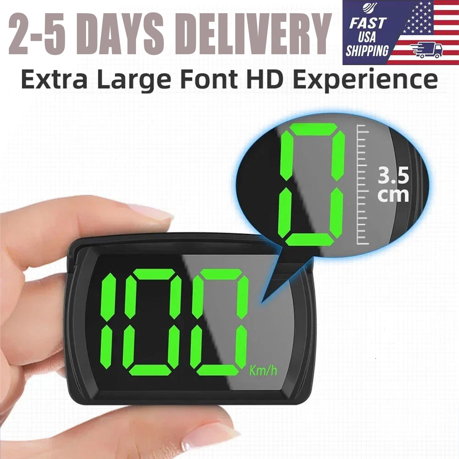 GPS Digital Speedometer Car Truck Motorcycle Head Up Display Odometer HUD MPH
