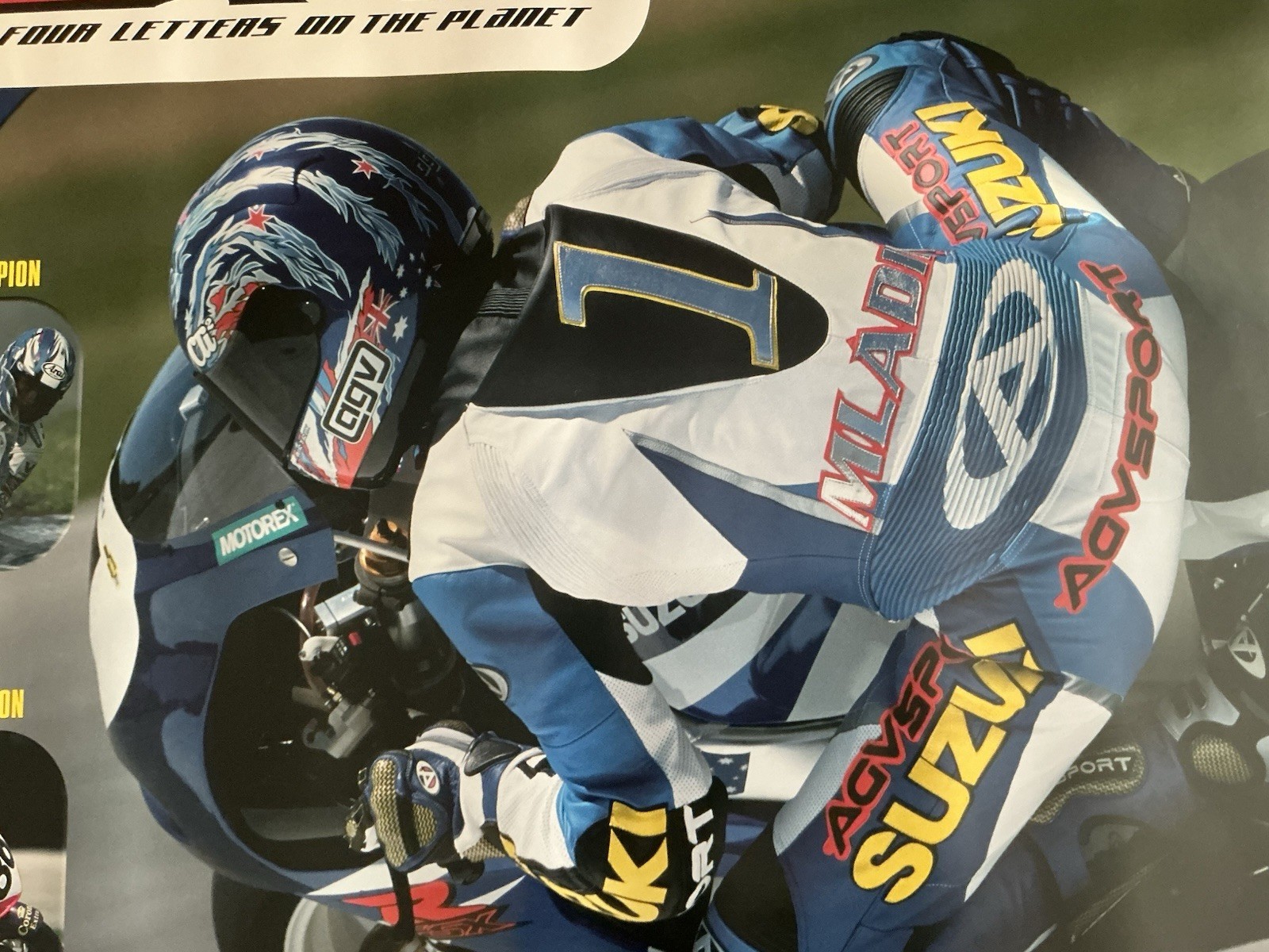 2001 Suzuki GSXR600 GSXR750 Poster New Dealer Item Only 24×36 Mat Mladin