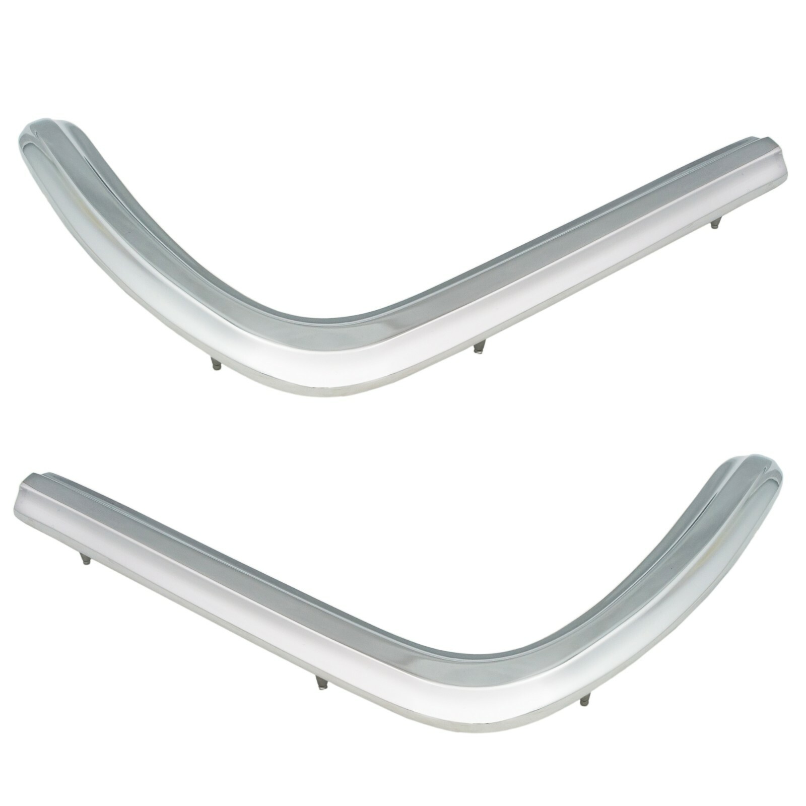 1966 GTO Trunk Deck Lid Molding Kit (Chrome) Quarter Corner Right+Left+Center