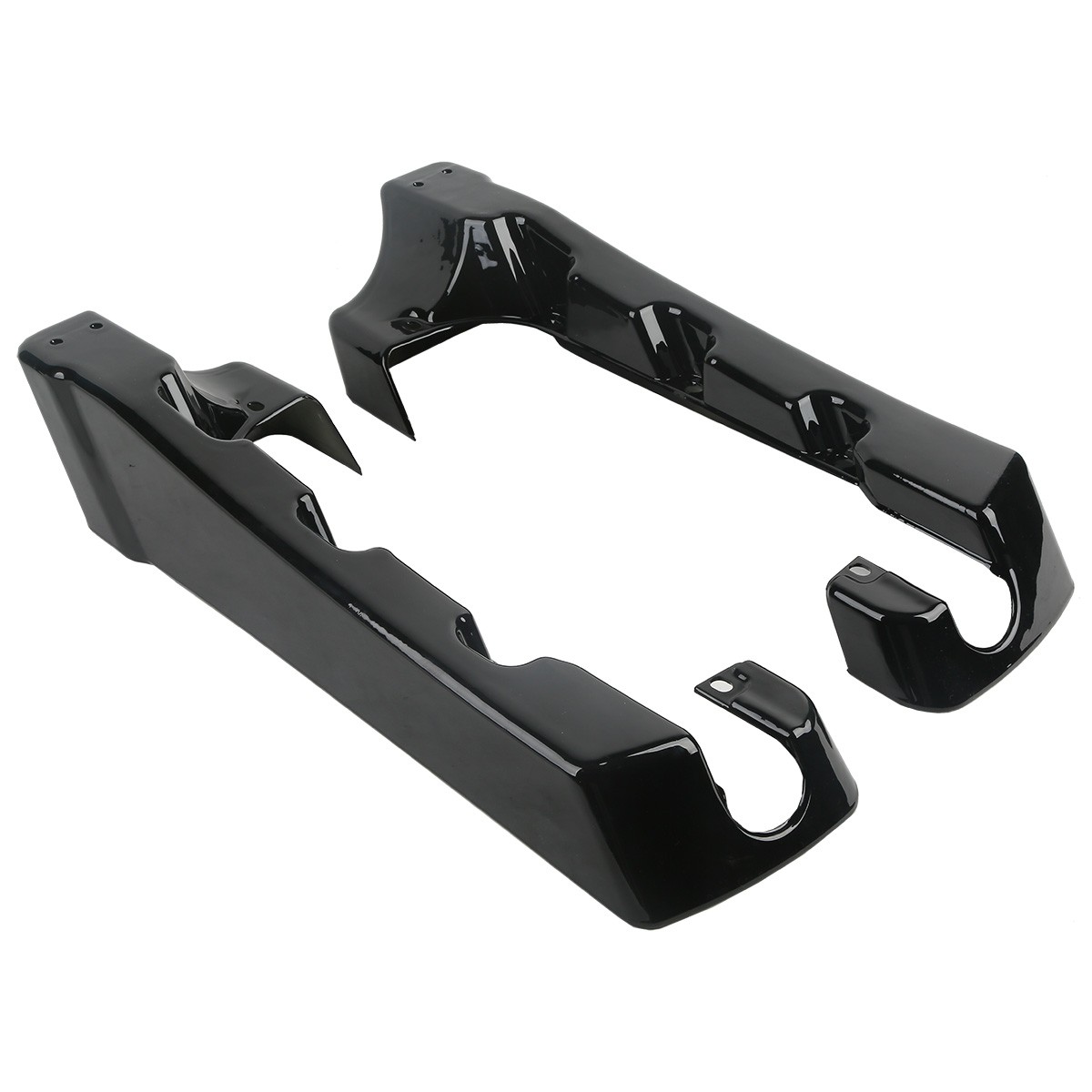 Vivid Black Stretched Extended SaddleBag Extension For Harley Touring 1994-2013