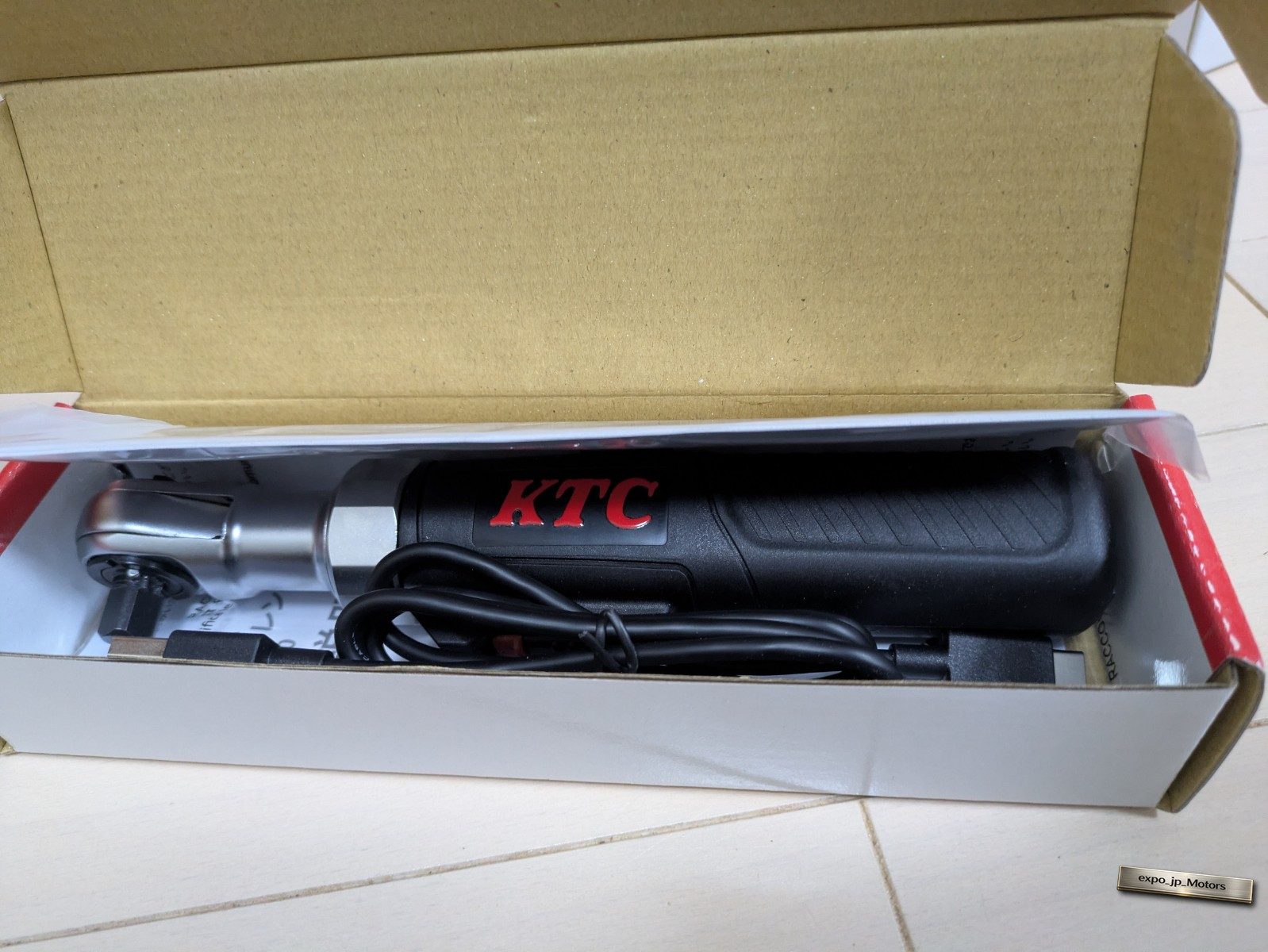 KTC JTRE330 Cordless Ratchet Wrench Set 9.5sq Kyoto Machine Tools 220mm