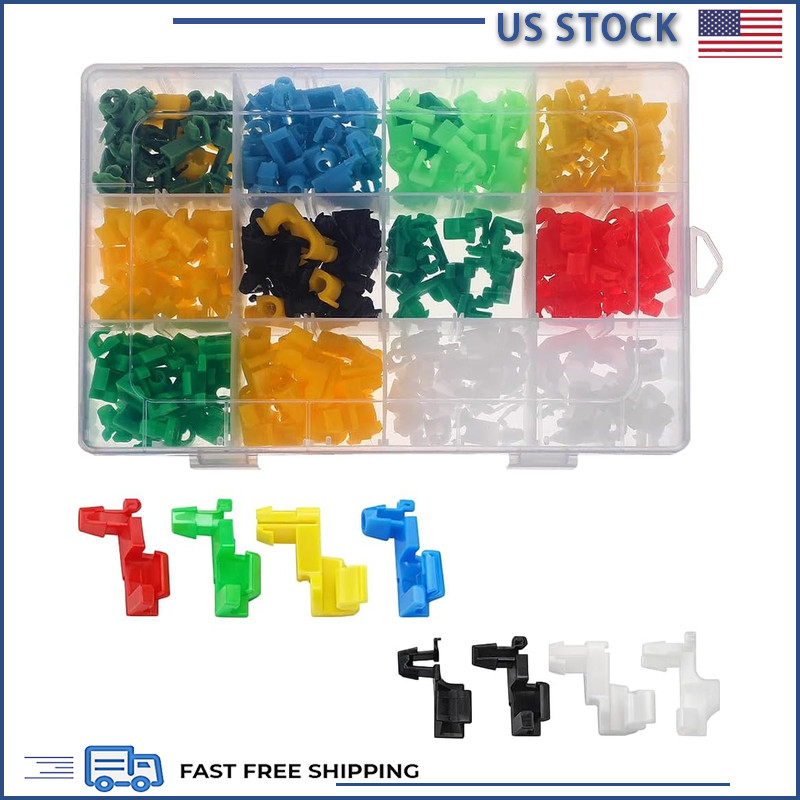 Car Door Lock Rod Clip Assortment Kit, 80PCS, Left Right Handle Retainer Latch C