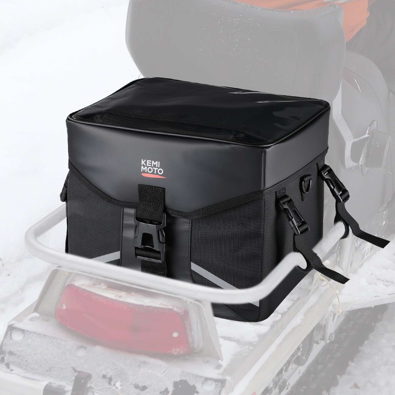 ATV Snowmobile Rear Tunnel Storage Pack Gear Bag For Ski Doo Arctic Cat Polaris