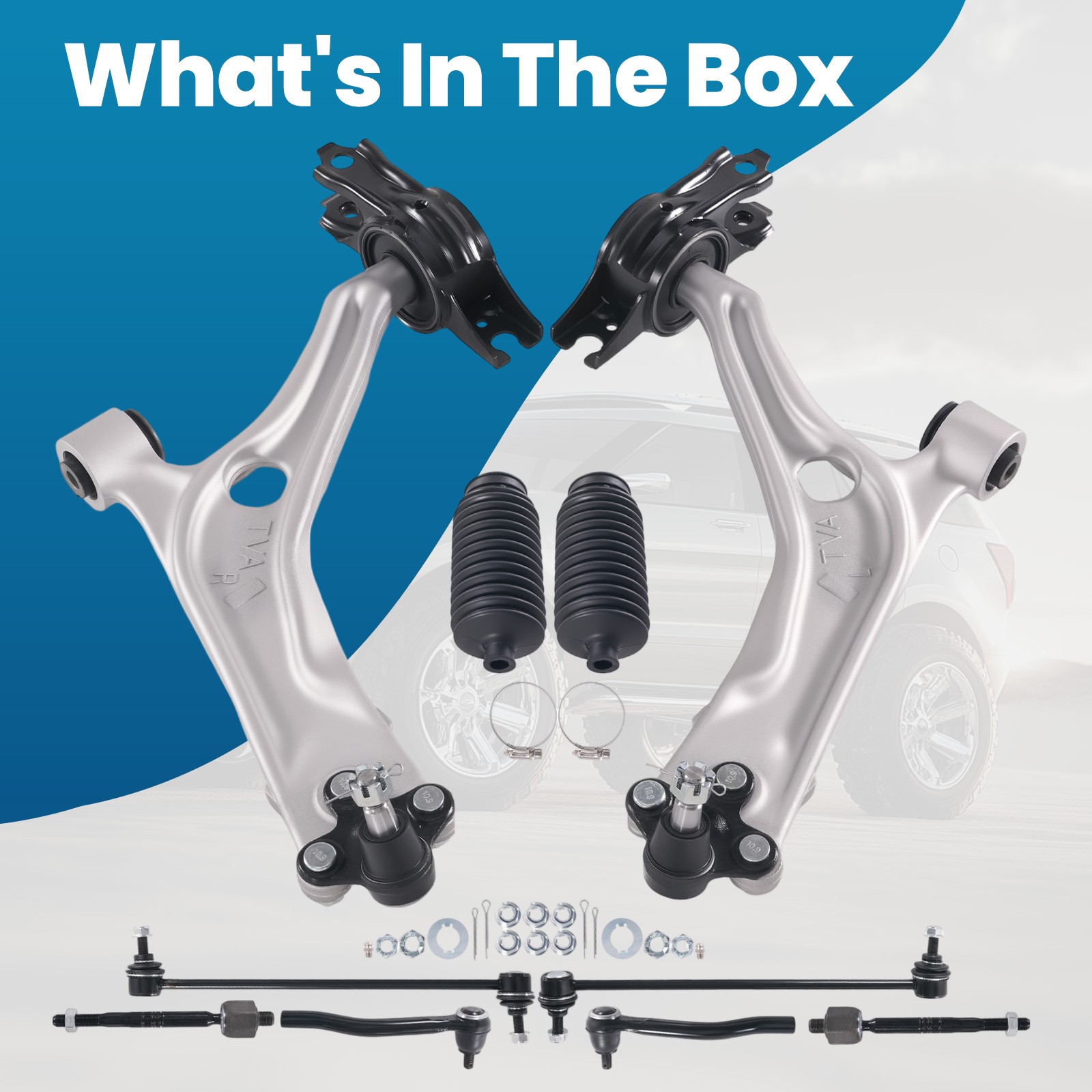 Front Lower Control Arms Sway Bars Tie Rods Set For 2018 – 2022 Honda Accord
