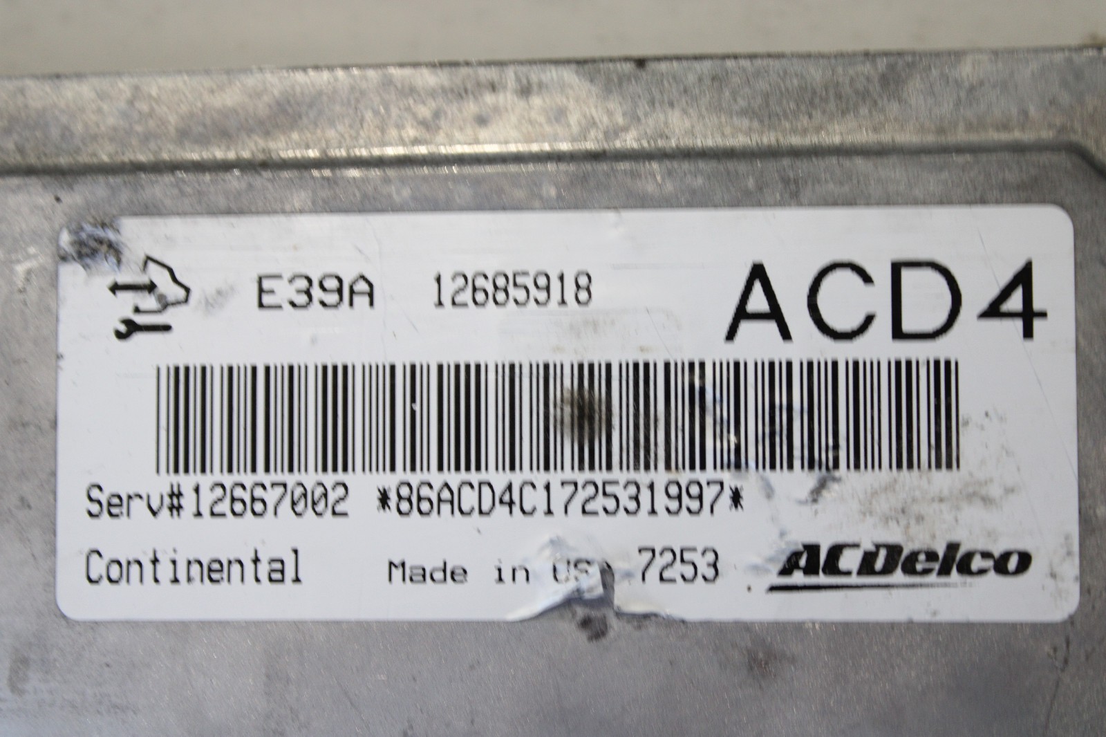 2017-2019 Chevy Impala Engine Computer ECU ECM PCM 12667002 ACD4 OEM