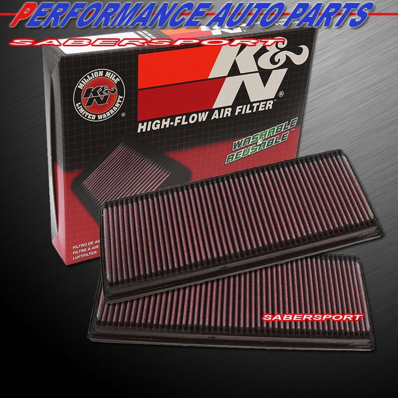 Two K&N 33-2181 Air Intake Drop in Filters for Mercedes Benz **See Detail**