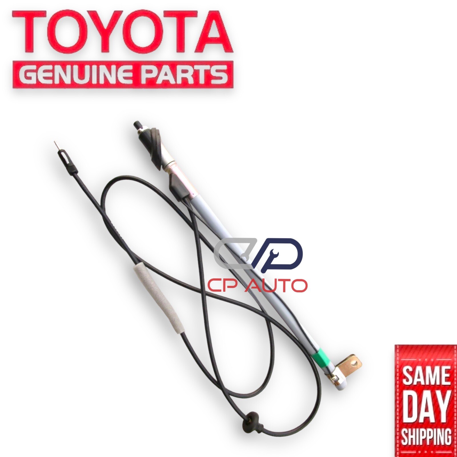 89 – 95 TOYOTA PICKUP BASE DLX SR5 POLE PILLAR MANUAL ANTENNA W/ HOLDER OEM NEW