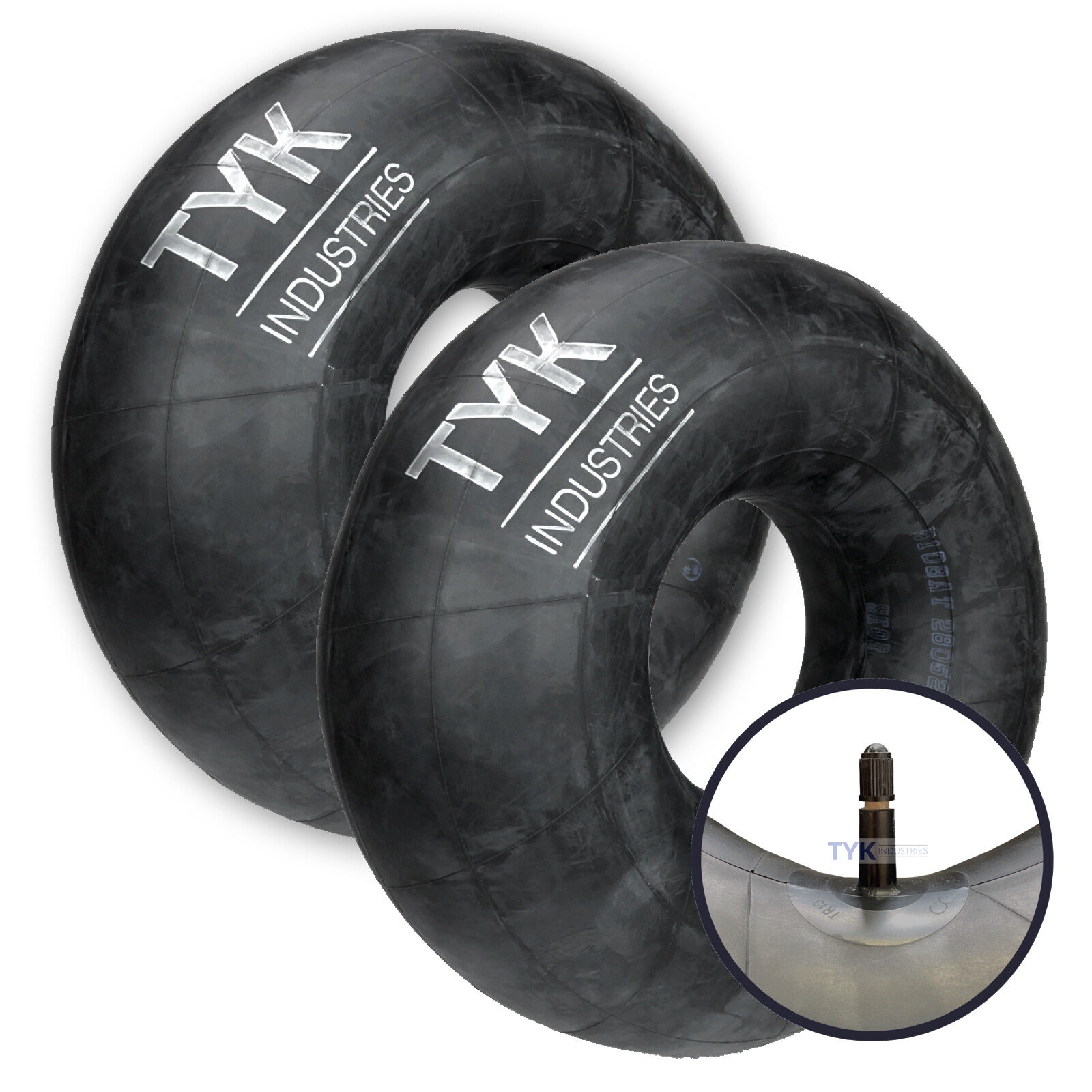 Two GR13/14/15, 205/70R15 Automotive Tire Inner Tubes TR13 Rubber Valve Stems